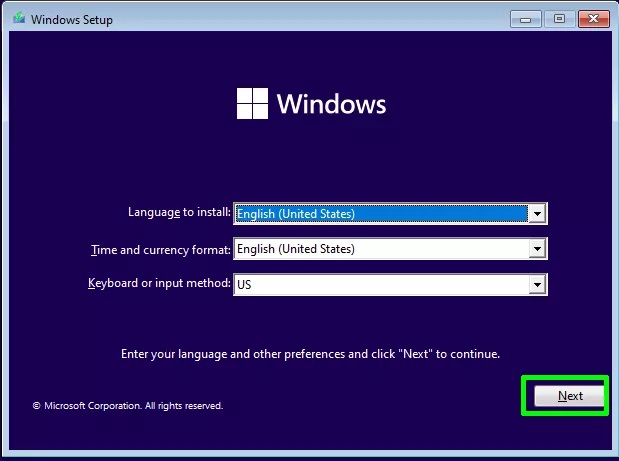 instalacja Windows 11